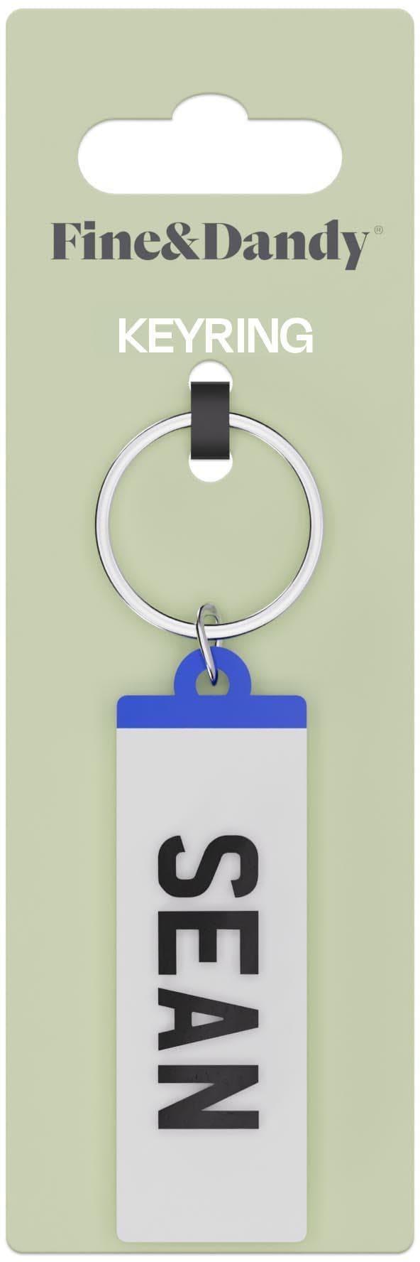 Fine and Dandy Sean Number Plate Keyring