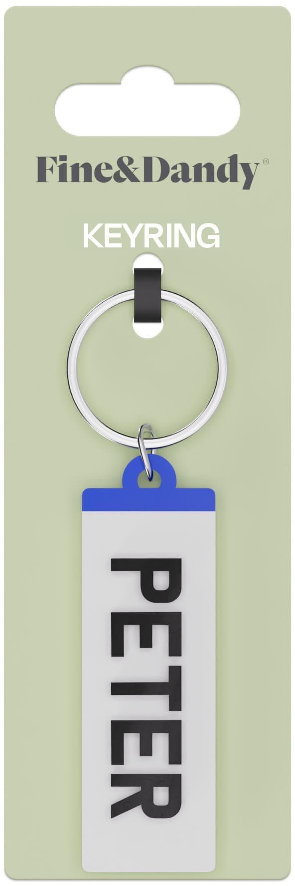 Fine and Dandy Peter Number Plate Keyring