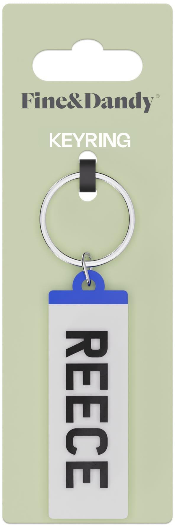 Fine and Dandy Reece Number Plate Keyring