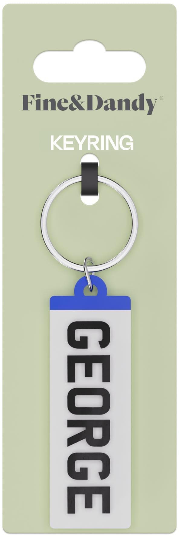 Fine and Dandy George Number Plate Keyring