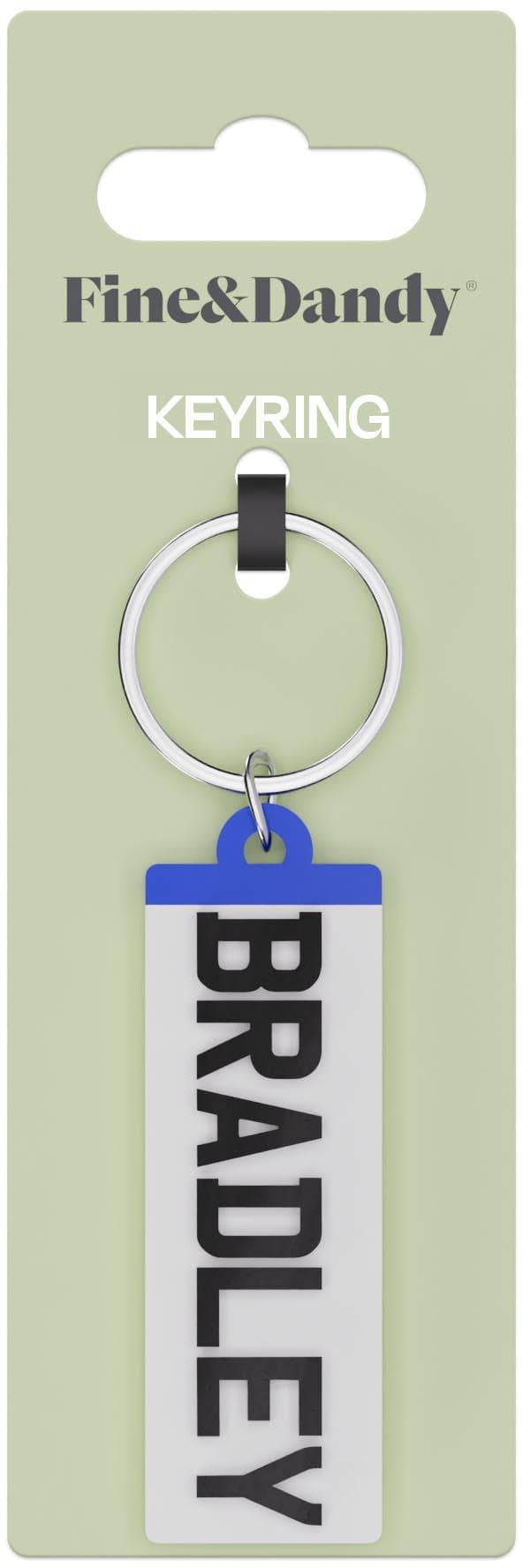 Fine and Dandy Bradley Number Plate Keyring