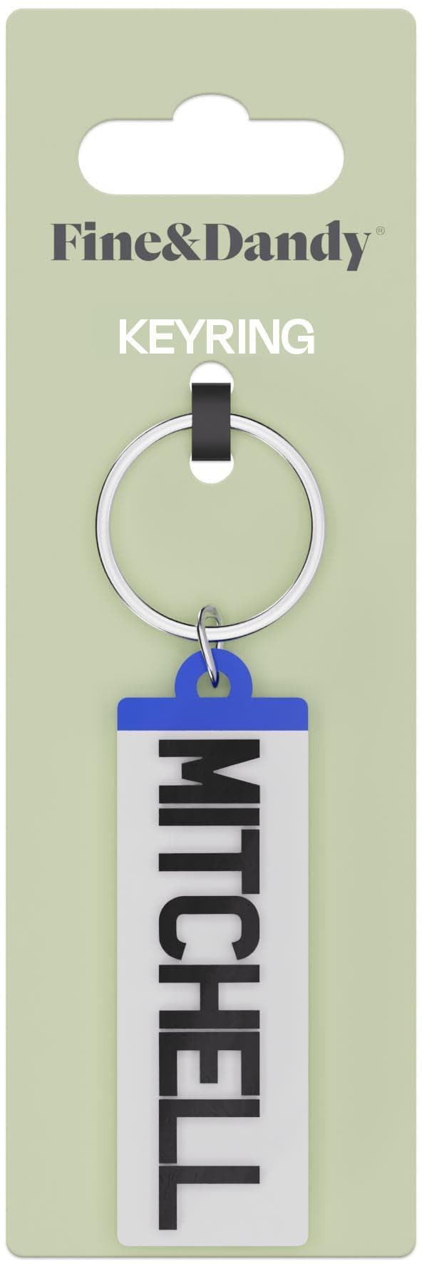 Fine and Dandy Mitchell Number Plate Keyring