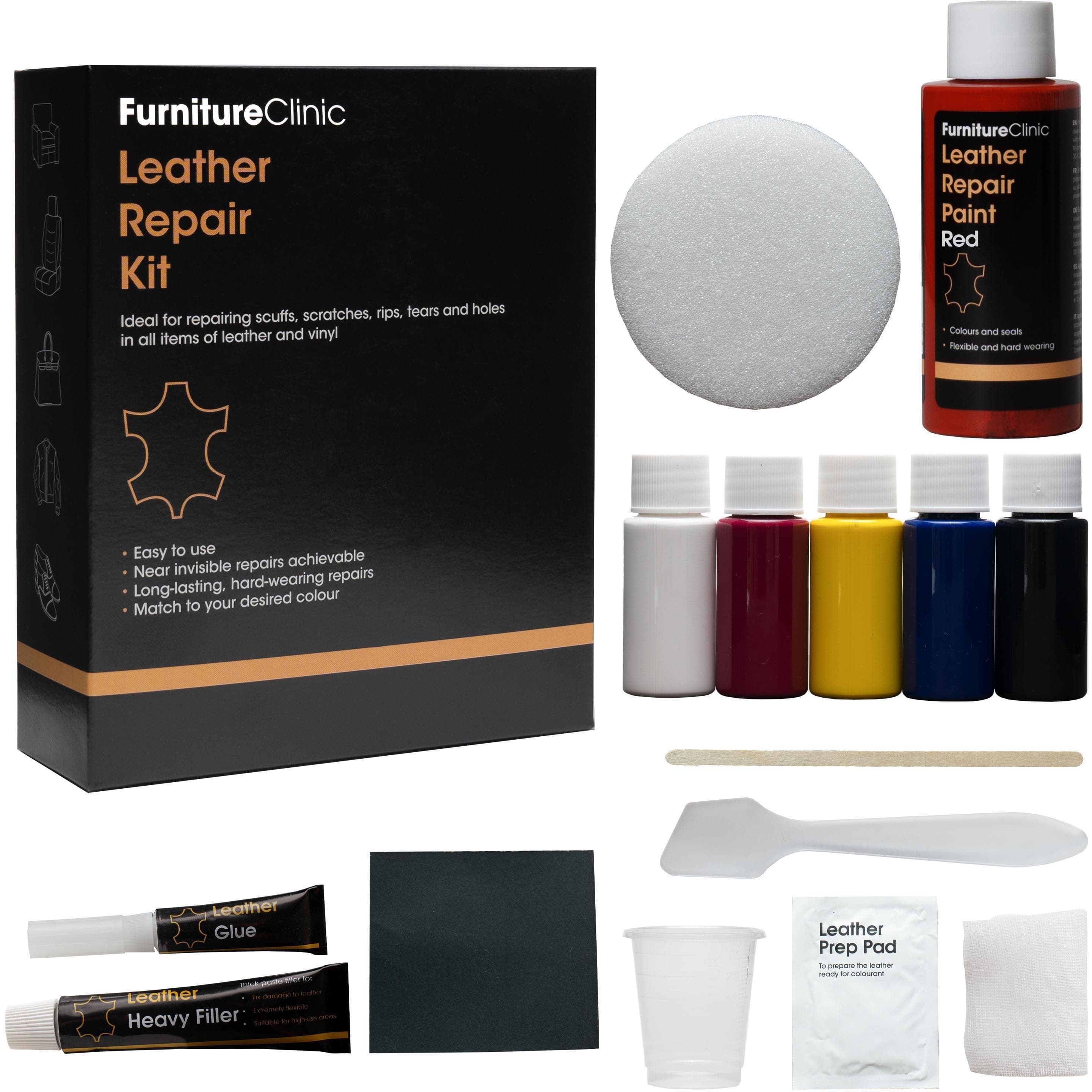 Furniture Clinic Complete Leather Repair Kit - Red