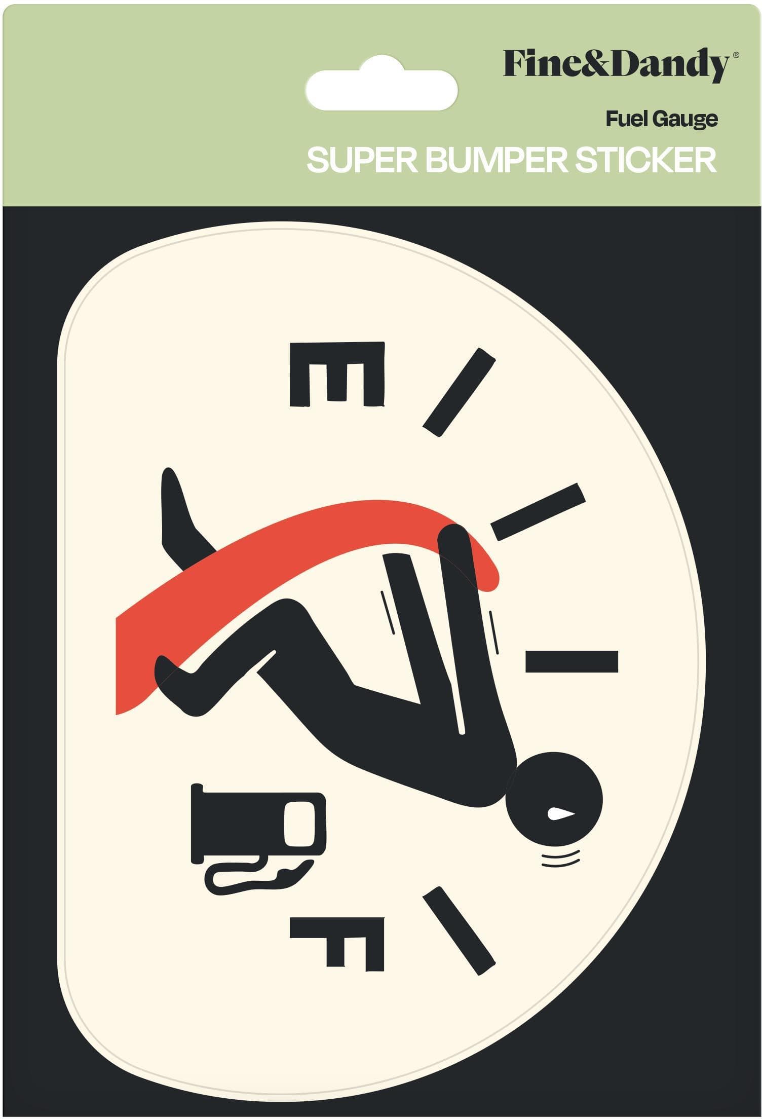 Fuel Gauge Bumper Sticker