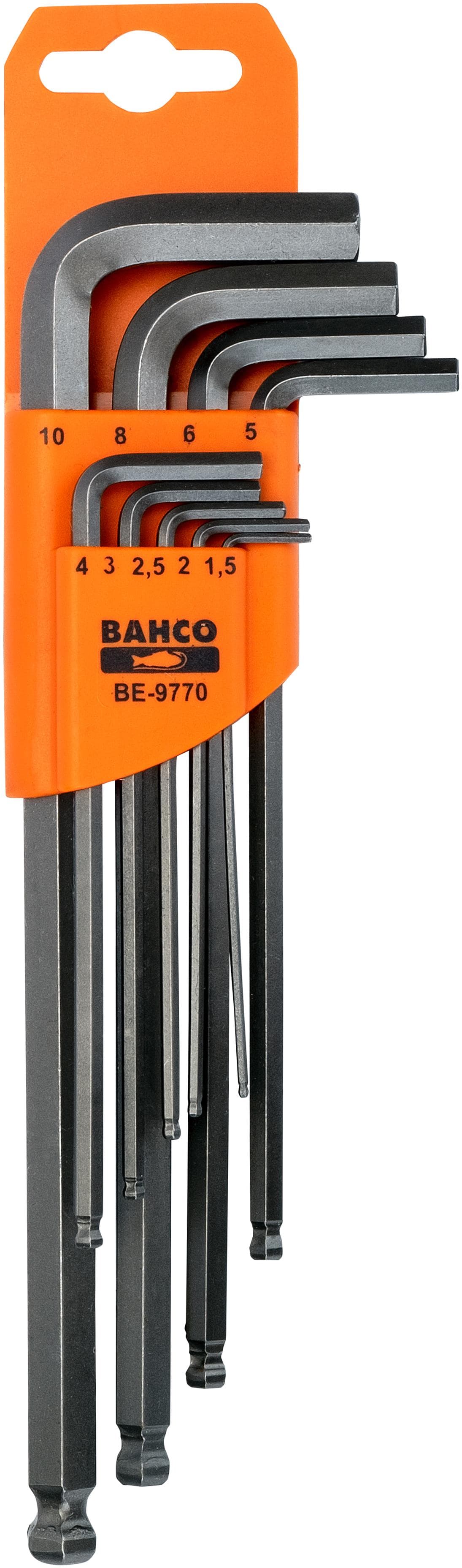 Bahco Metric Long Ball End Hex-L Key Set - 9pc