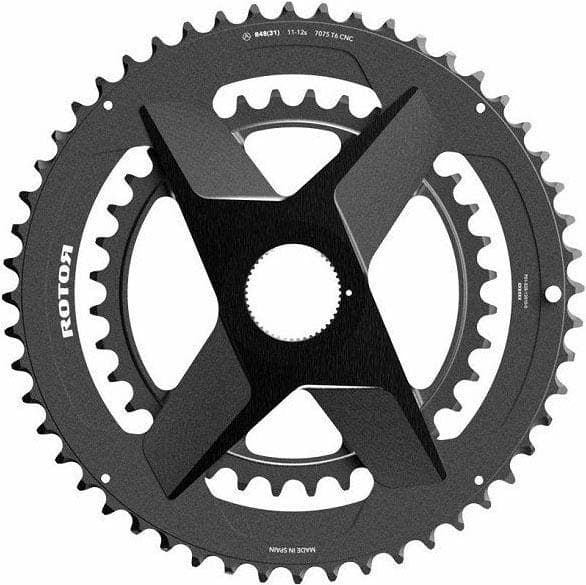 Rotor 2x Direct Mount Round Chainring Universal Tooth, 52/36T