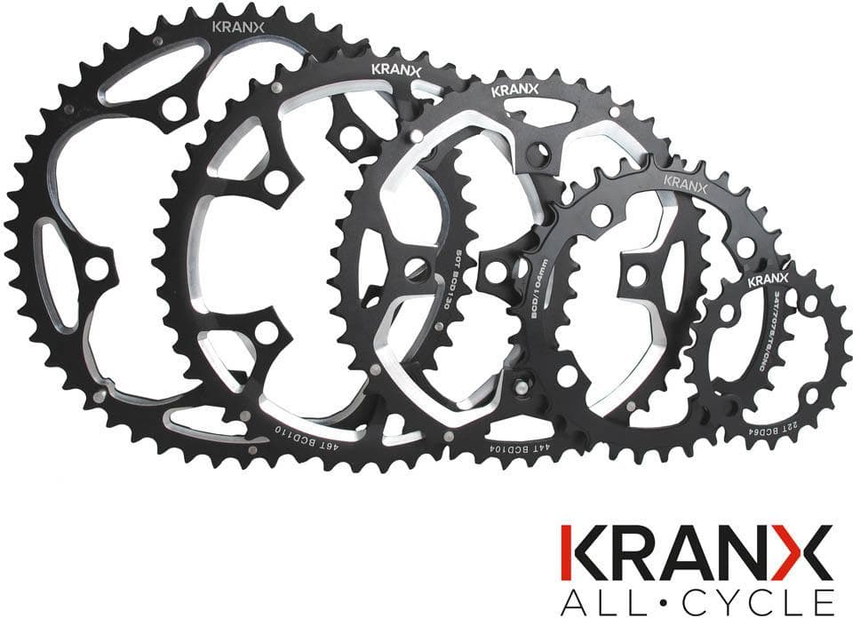 KranX 130BCD 5-Arm Alloy Black Chainring, 53T