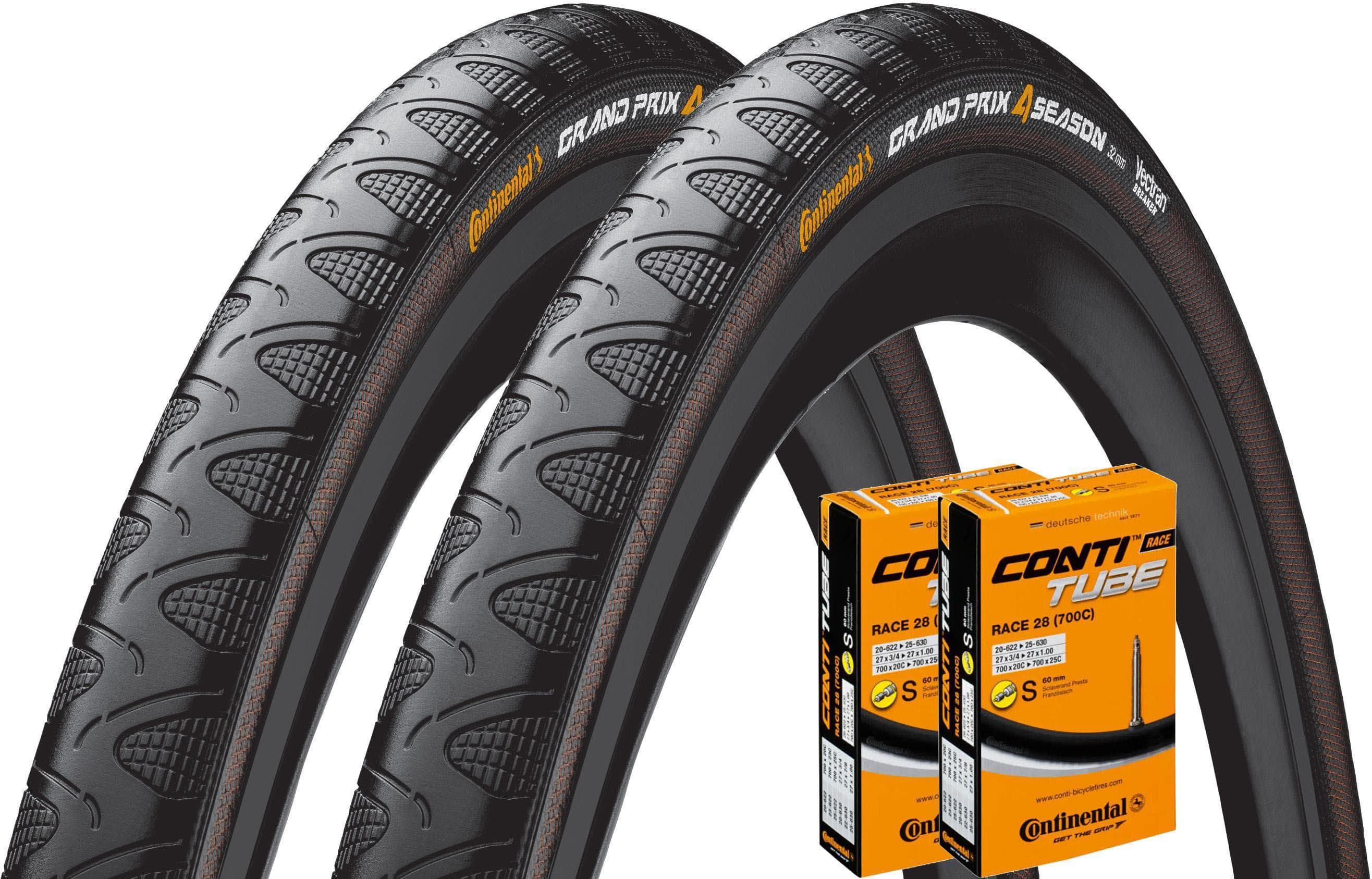 Continental GP 4-Season Tyre & Tube Bundle, 700x28c