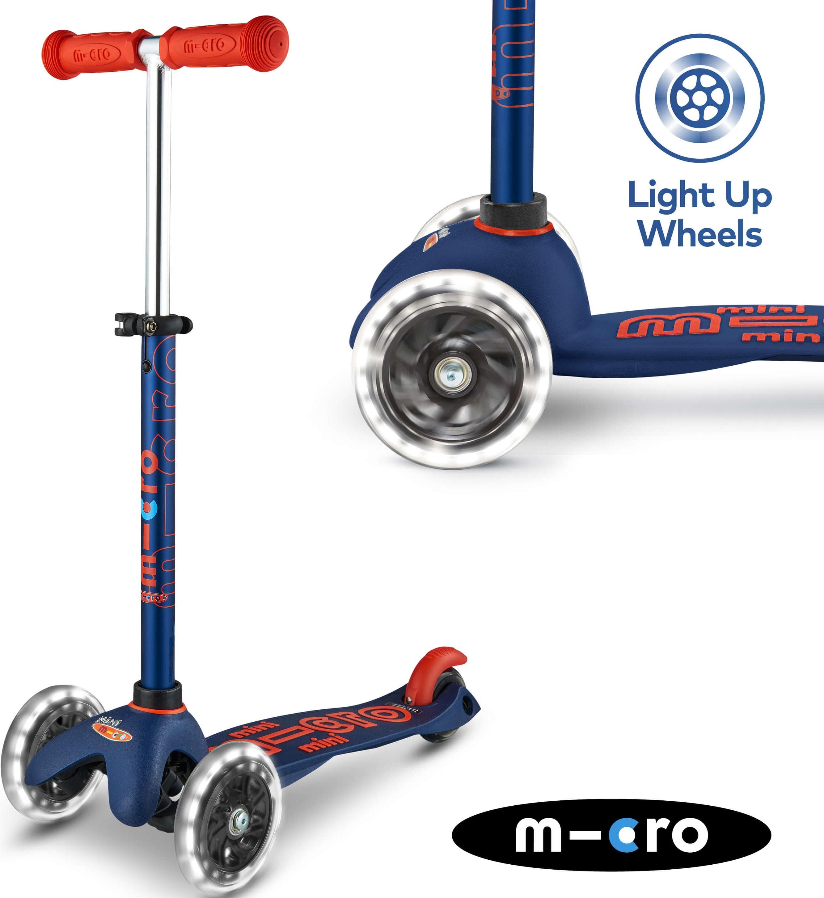 Micro Mini Deluxe LED Scooter, Navy