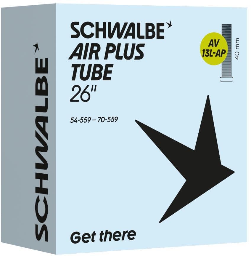 Schwalbe Air Plus Schrader Inner Tubes, 26x2.10-2.80 inch