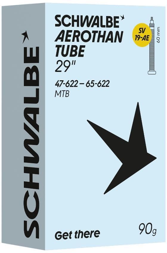 Schwalbe Aerothan TPU Lightweight MTB Inner Tubes, 29x1.75-2.60 inch 60mm Valve