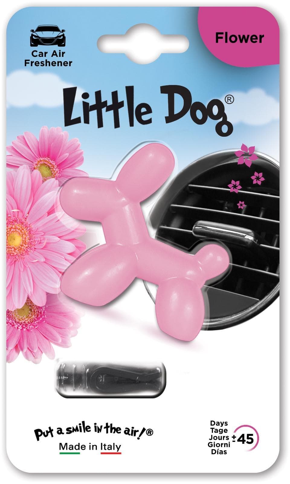 Little Dog Pink Flower Air Freshener