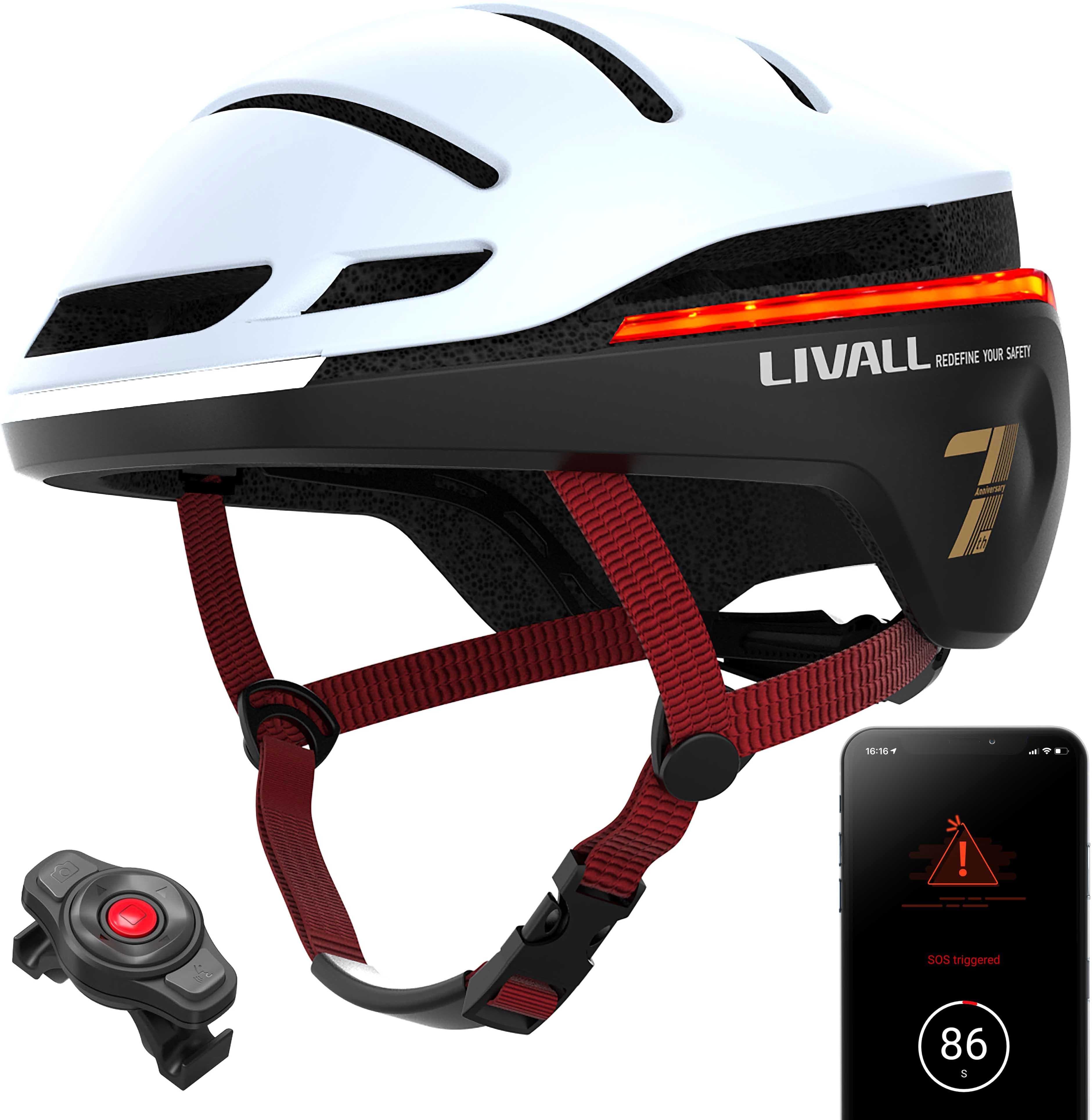 Livall Evo21 Smart Leisure Helmet Snow Large 58-62cm