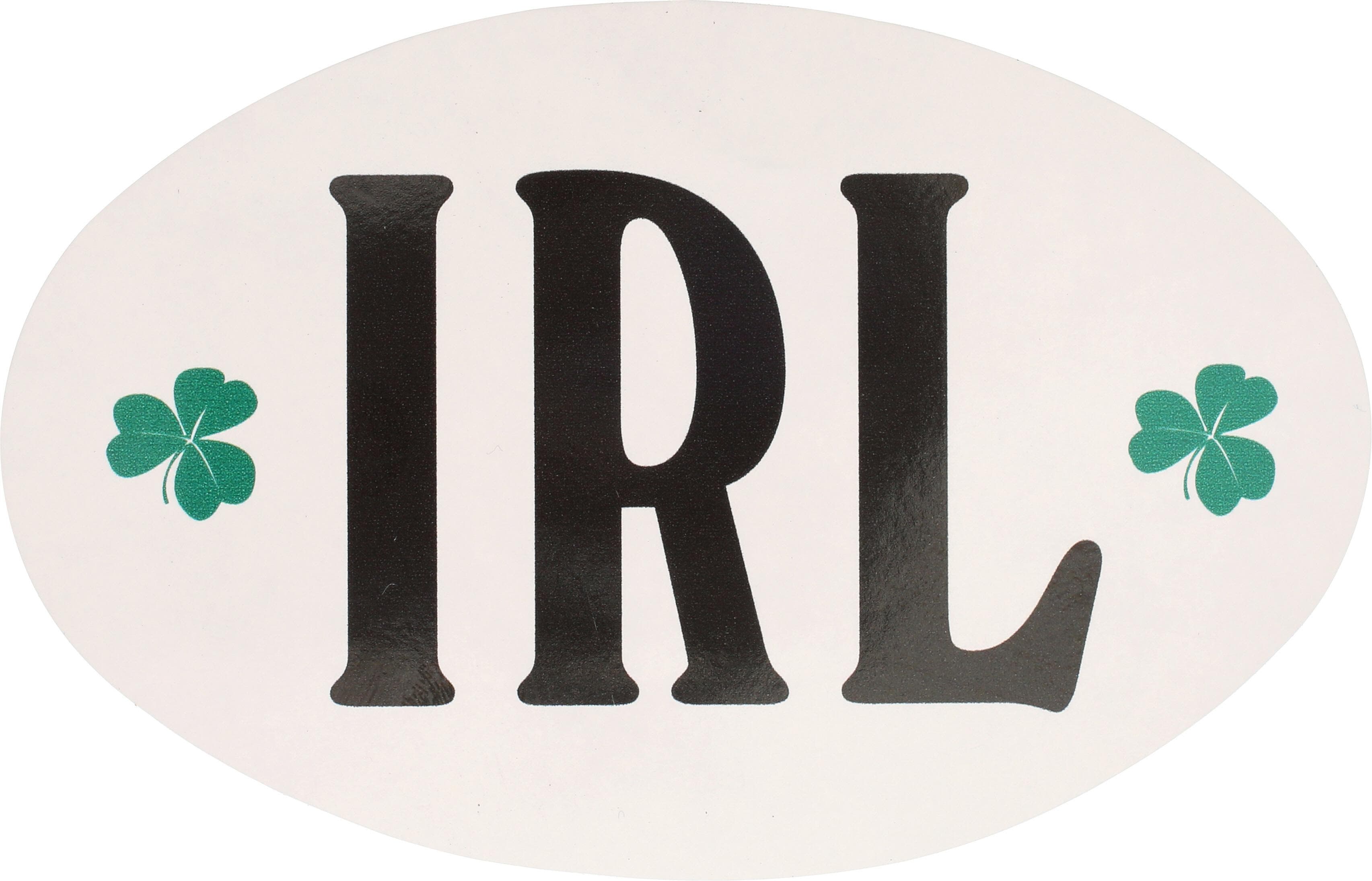 IRL Shamrock Oval Sticker