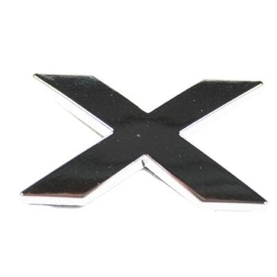 Chrome Letter Badge X