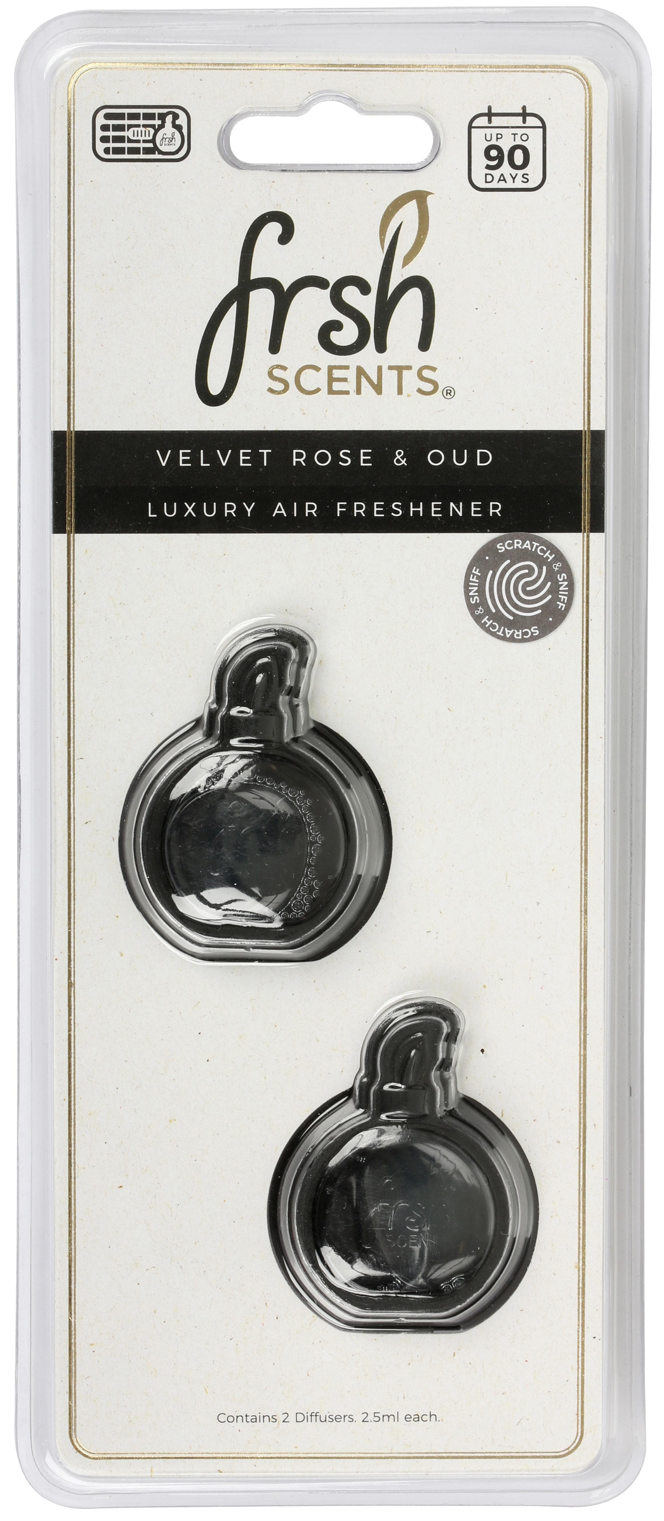 FRSH 2PK Vent Clip Air Freshener Velvet Rose & Oud