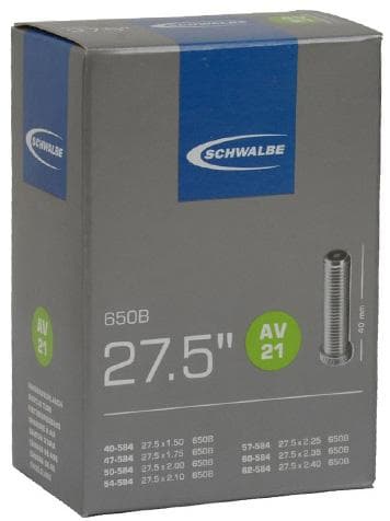 Schwalbe Bike Inner Tube, 27.5 inch x 1.5 - 2.4 inch (AV21)