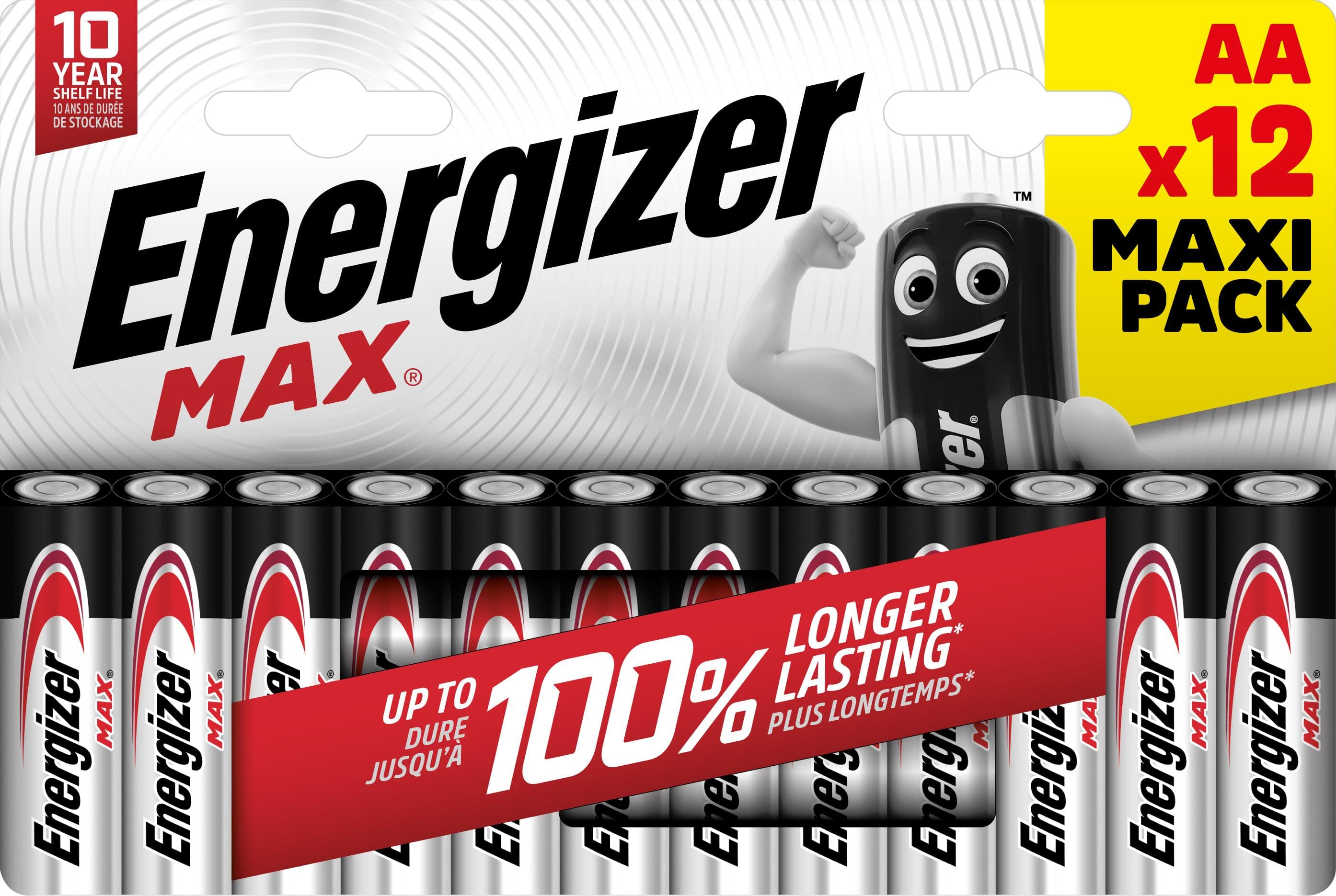 Energizer Max AA Batteries, Alkaline, 12 Pack