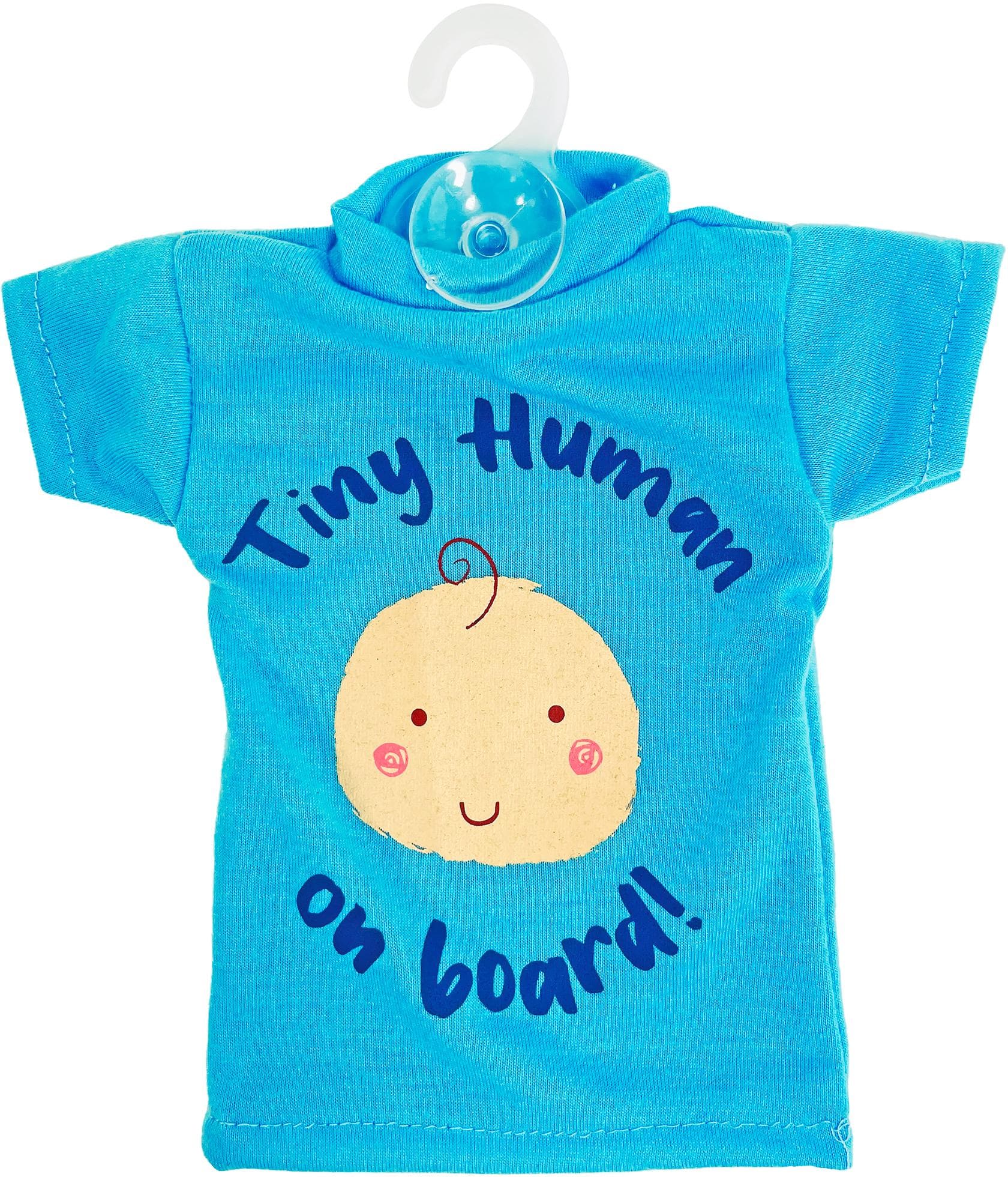 Tiny Human On Board T-Shirt Sign - Blue