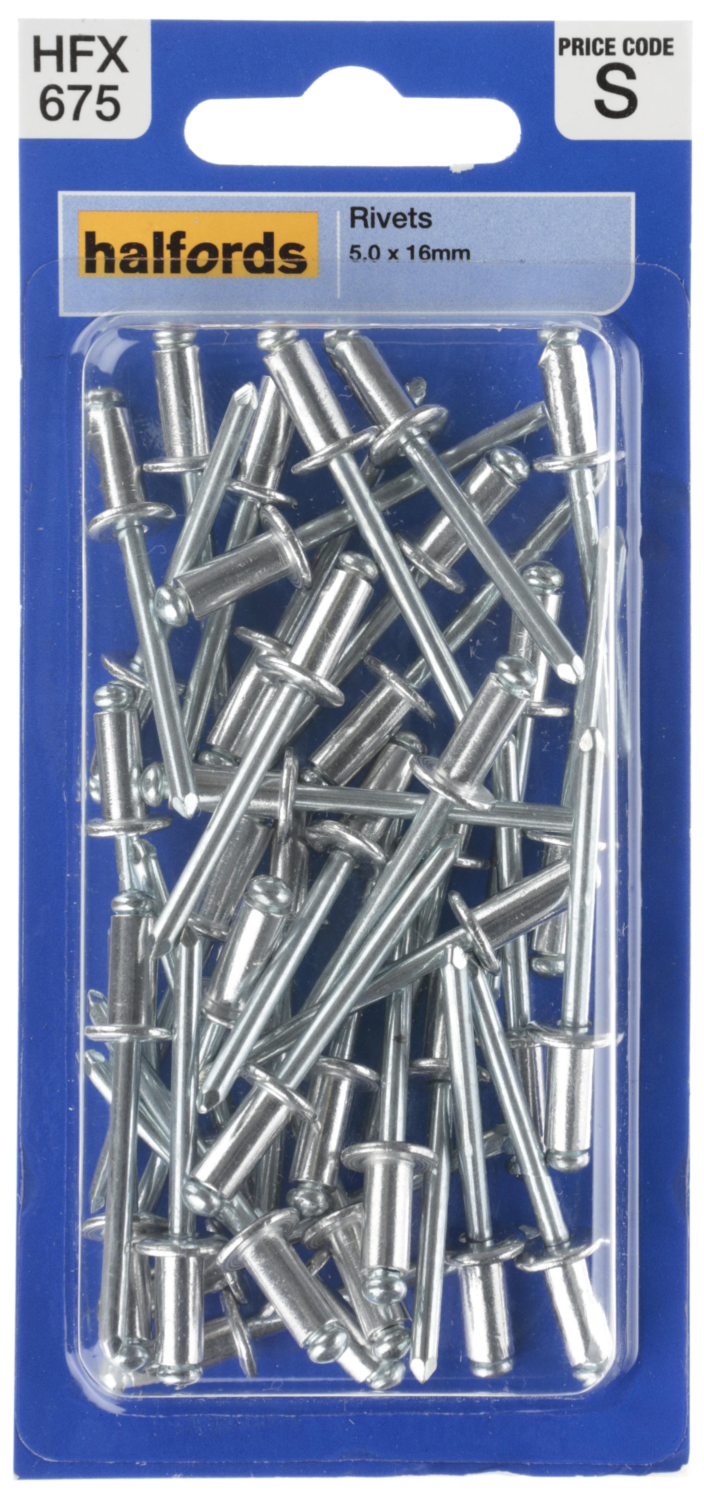 Halfords Rivets 5mm x 16mm (FIXG274)