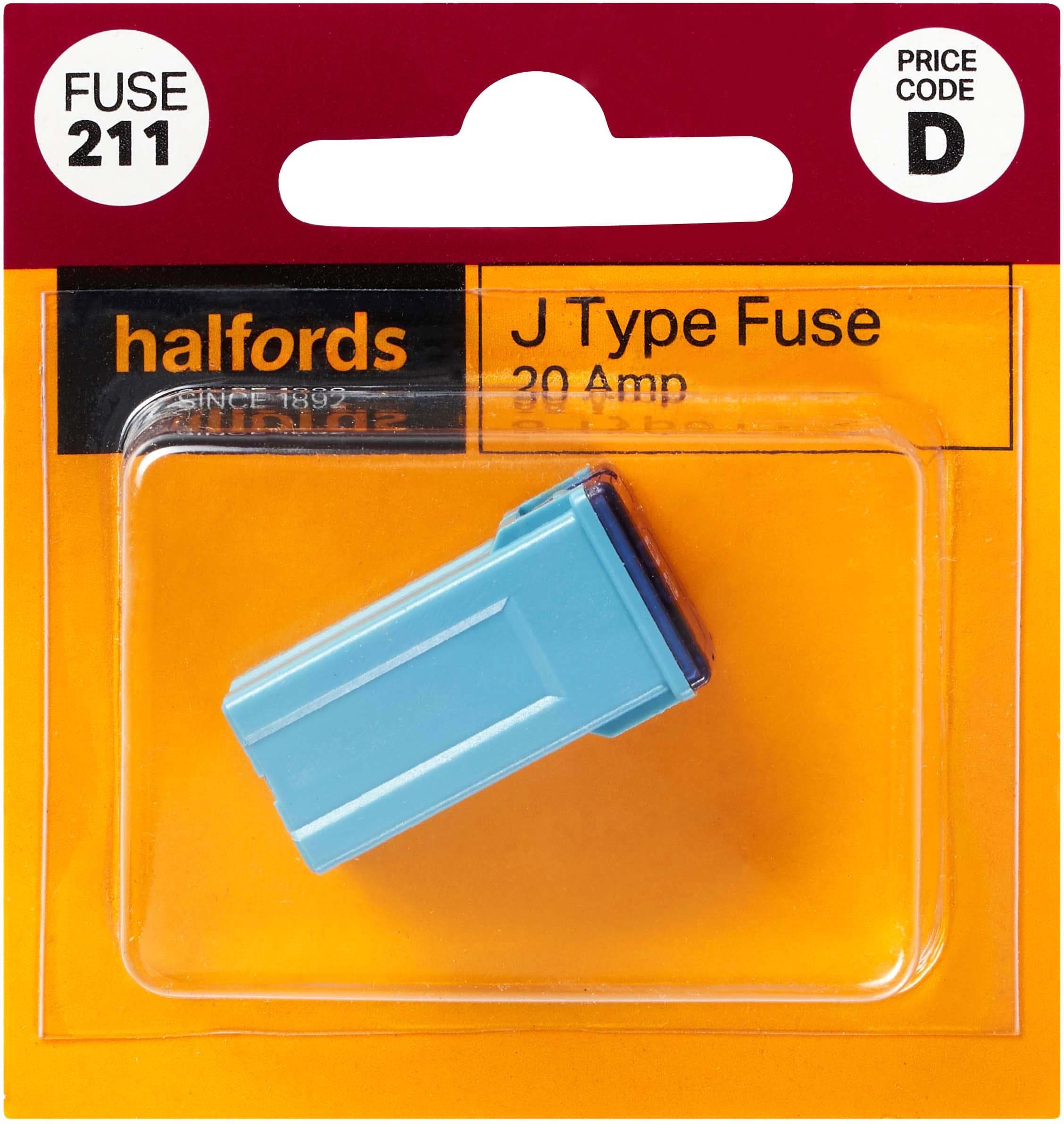 Halfords J Type Slow Blow Fuse 20AMP (FUSE211)