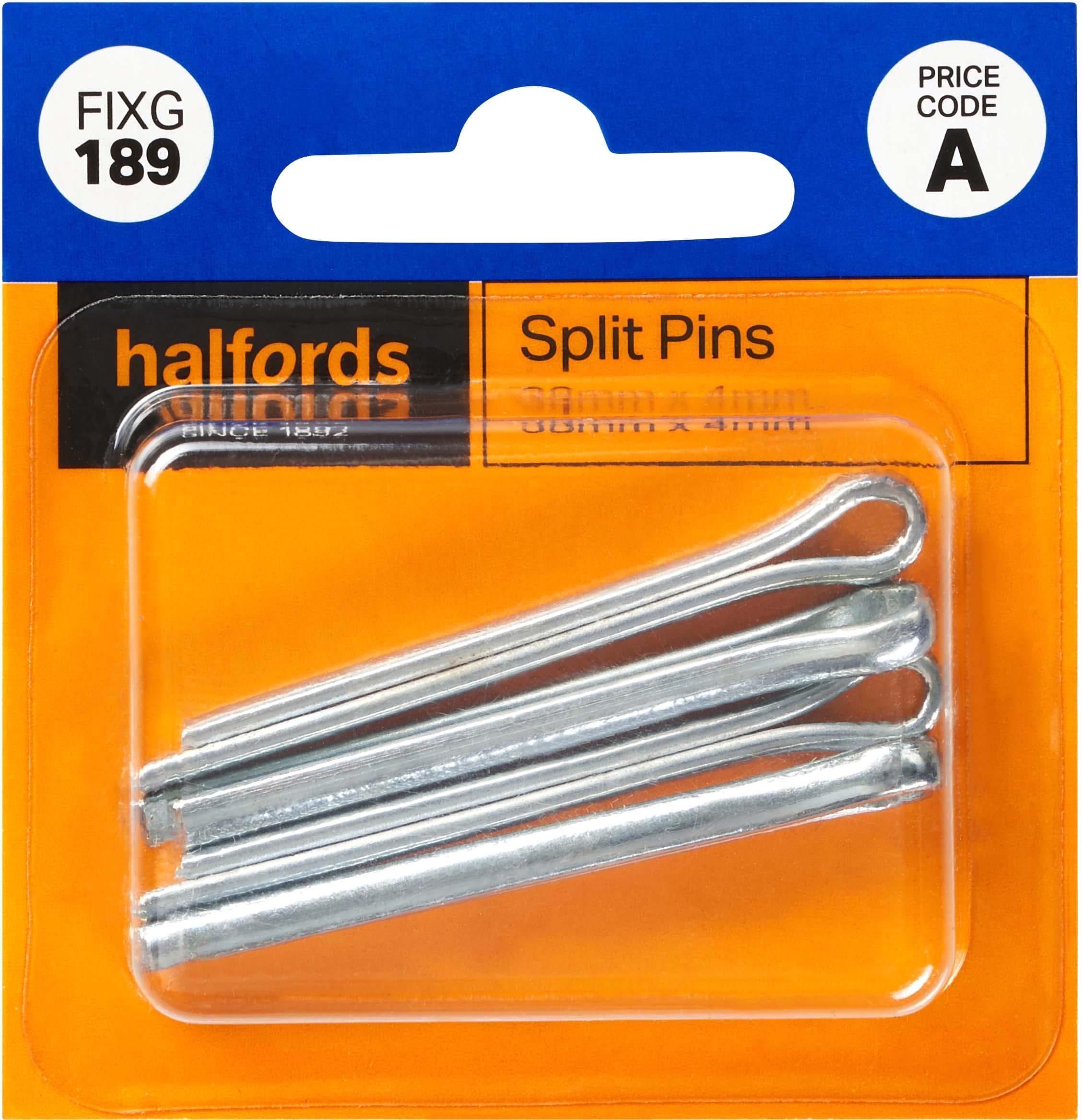 Halfords Split Pins 38x4mm (FIXG189)