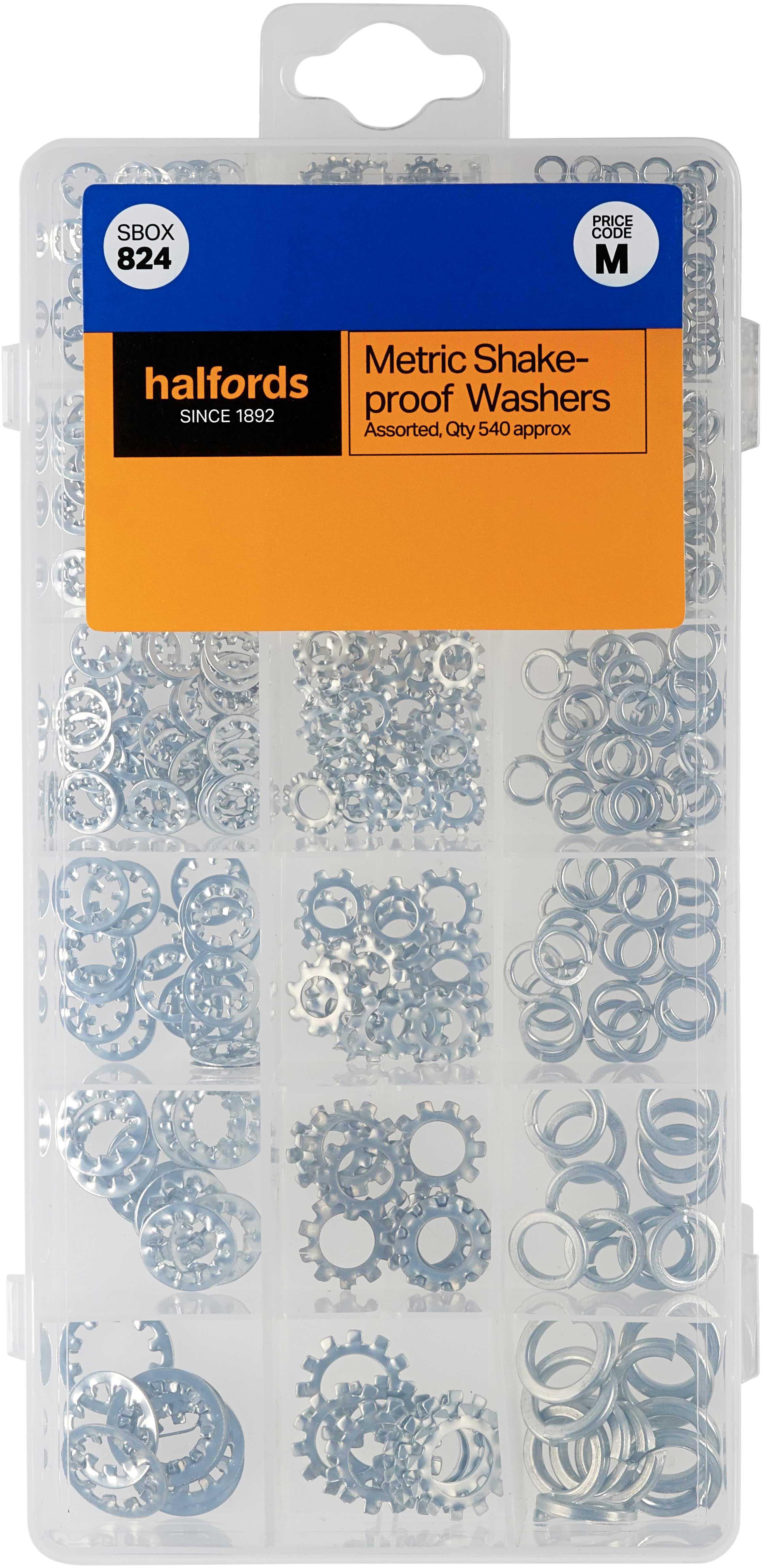 Halfords Assorted Shake Proof Washers (SBOX824)