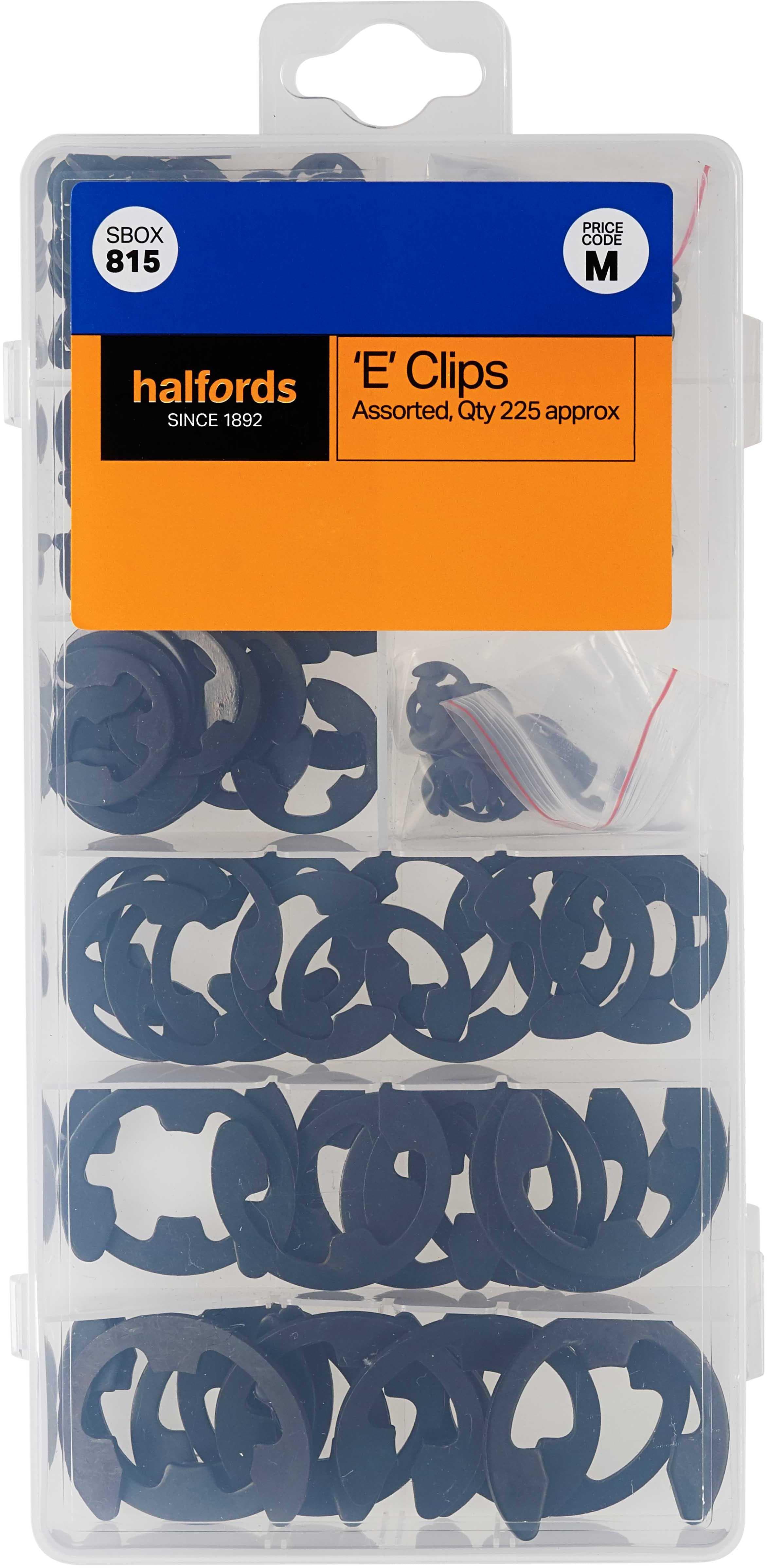 Halfords Assorted E Clips (SBOX815)