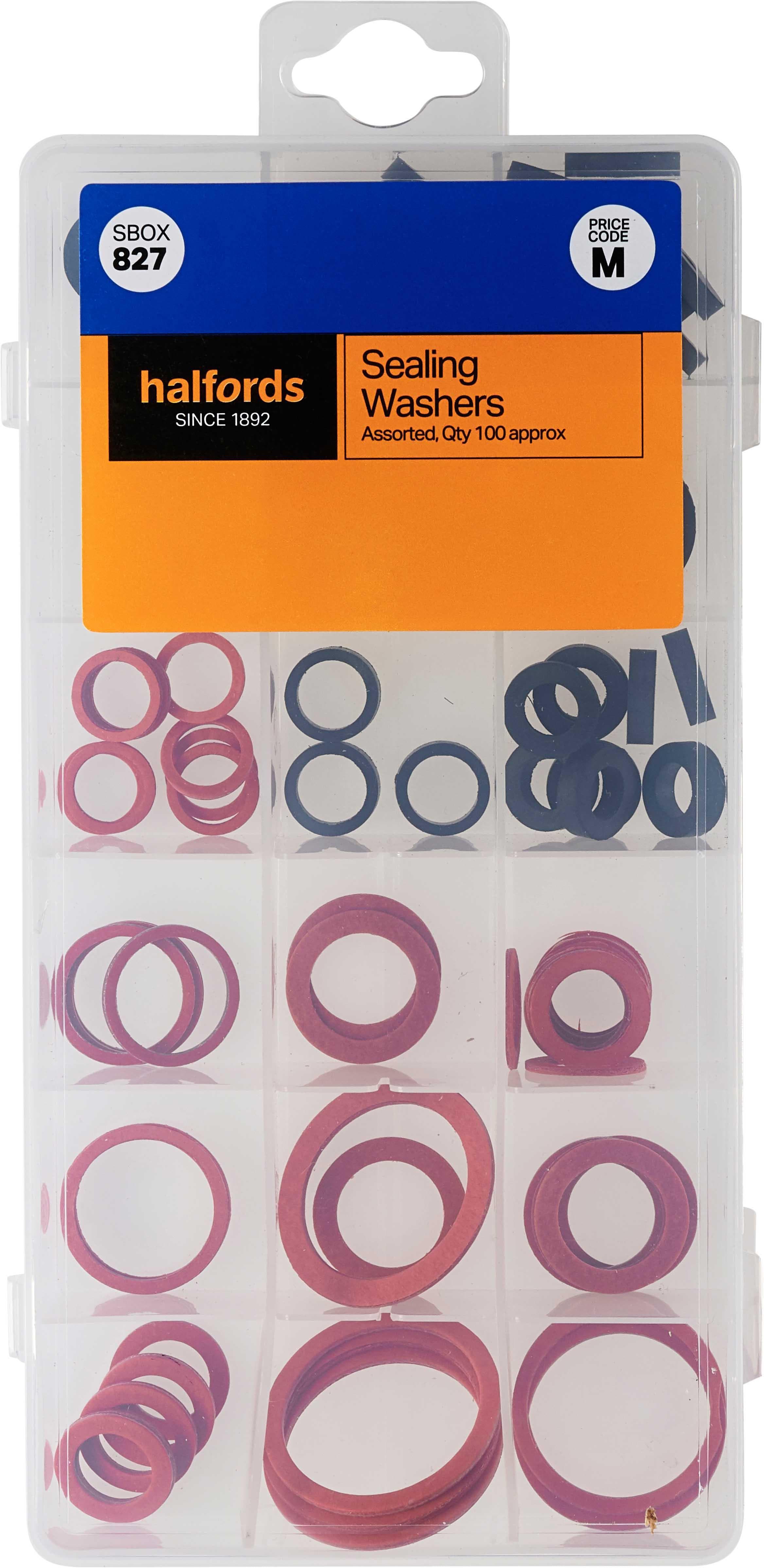 Halfords Assorted Sealing Washers (SBOX827)