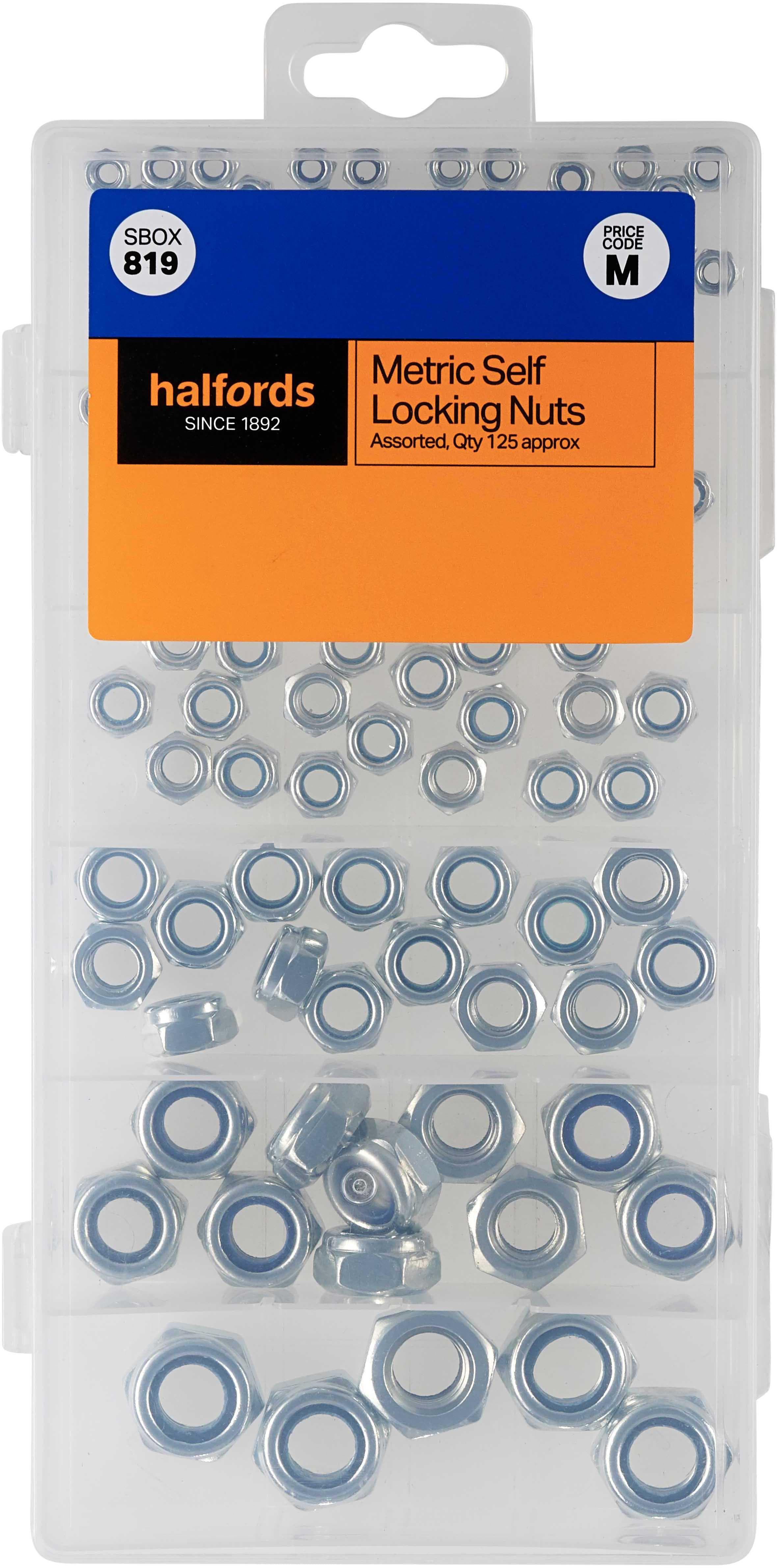 Halfords Metric Self Locking Nuts (SBOX819)