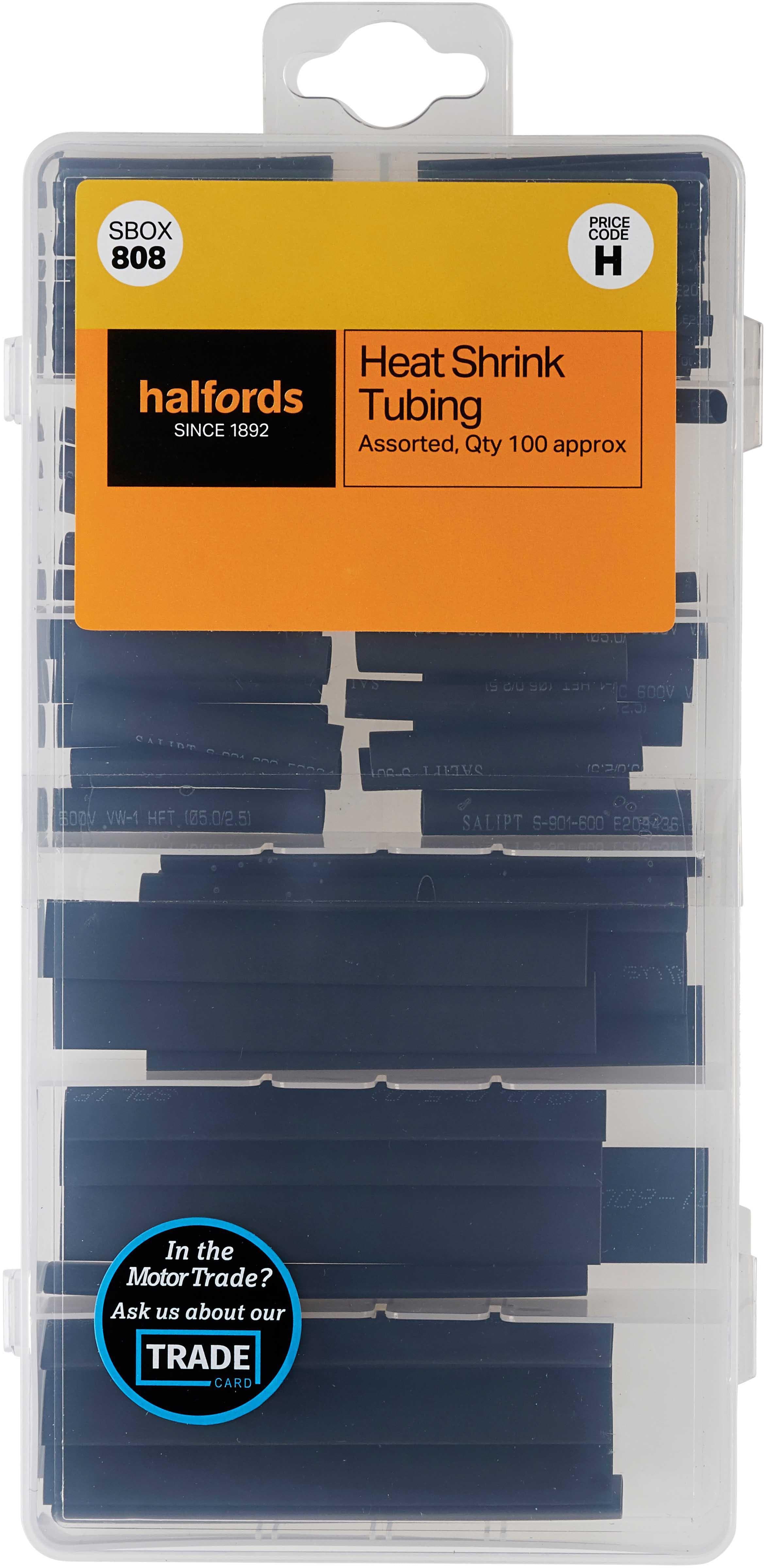 Halfords Assorted Heat Shrink Tubing (SBOX808)