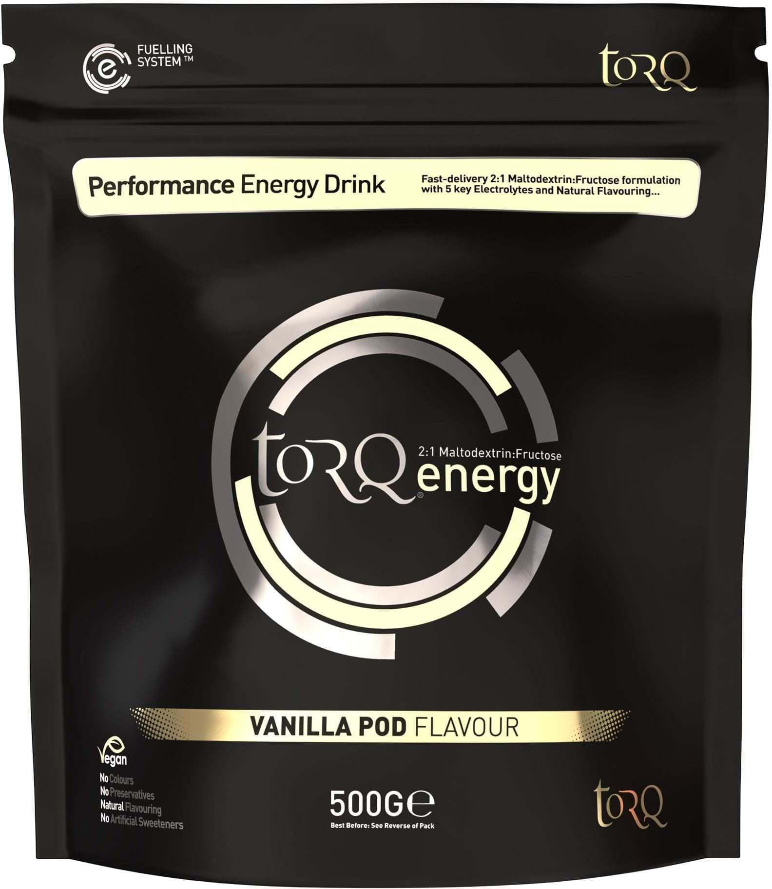 TORQ Natural Energy Drink, 1 x 500g, Vanilla Pod