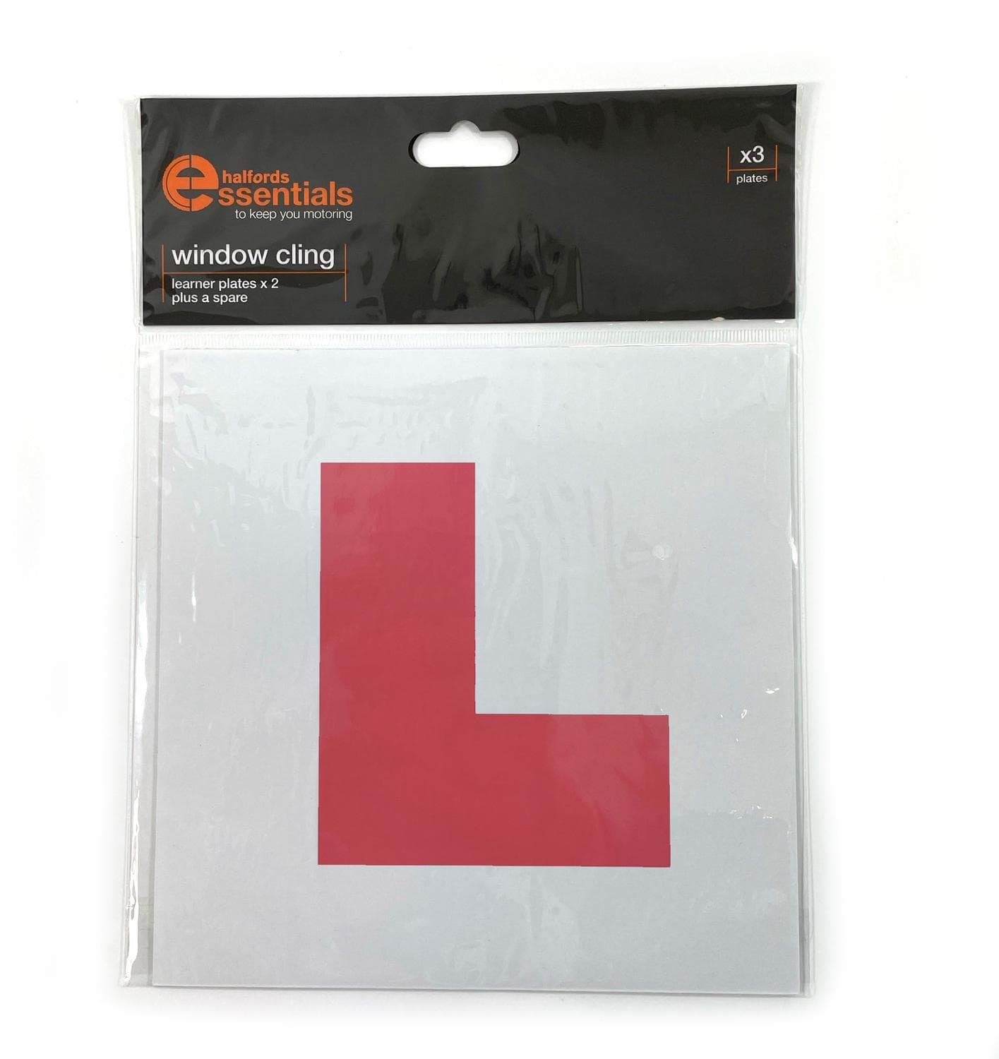 Halfords Self Cling Learner Driver Plates x3
