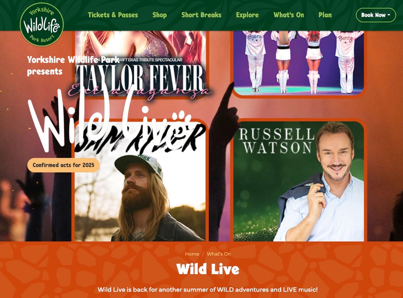 Who’s playing Wild Live at Yorkshire Wildlife Park 2025? Full lineup, dates and how to get in