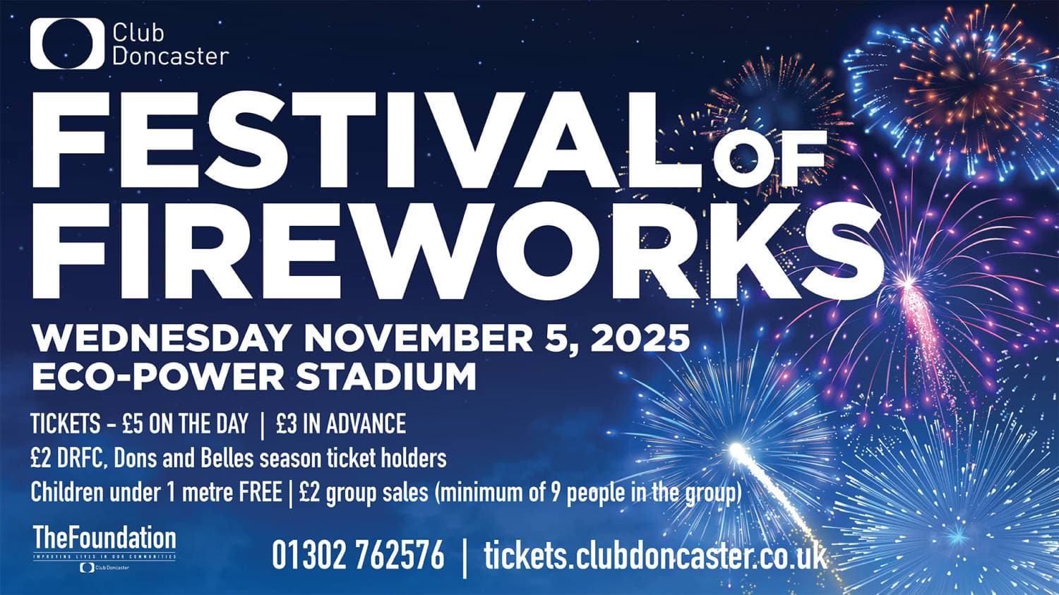 Festival Of Fireworks Doncaster Tickets And Event Times