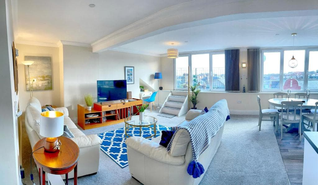 Accommodation at Scarborough-Penthouse, with private balcony, lift and parking in scarborough