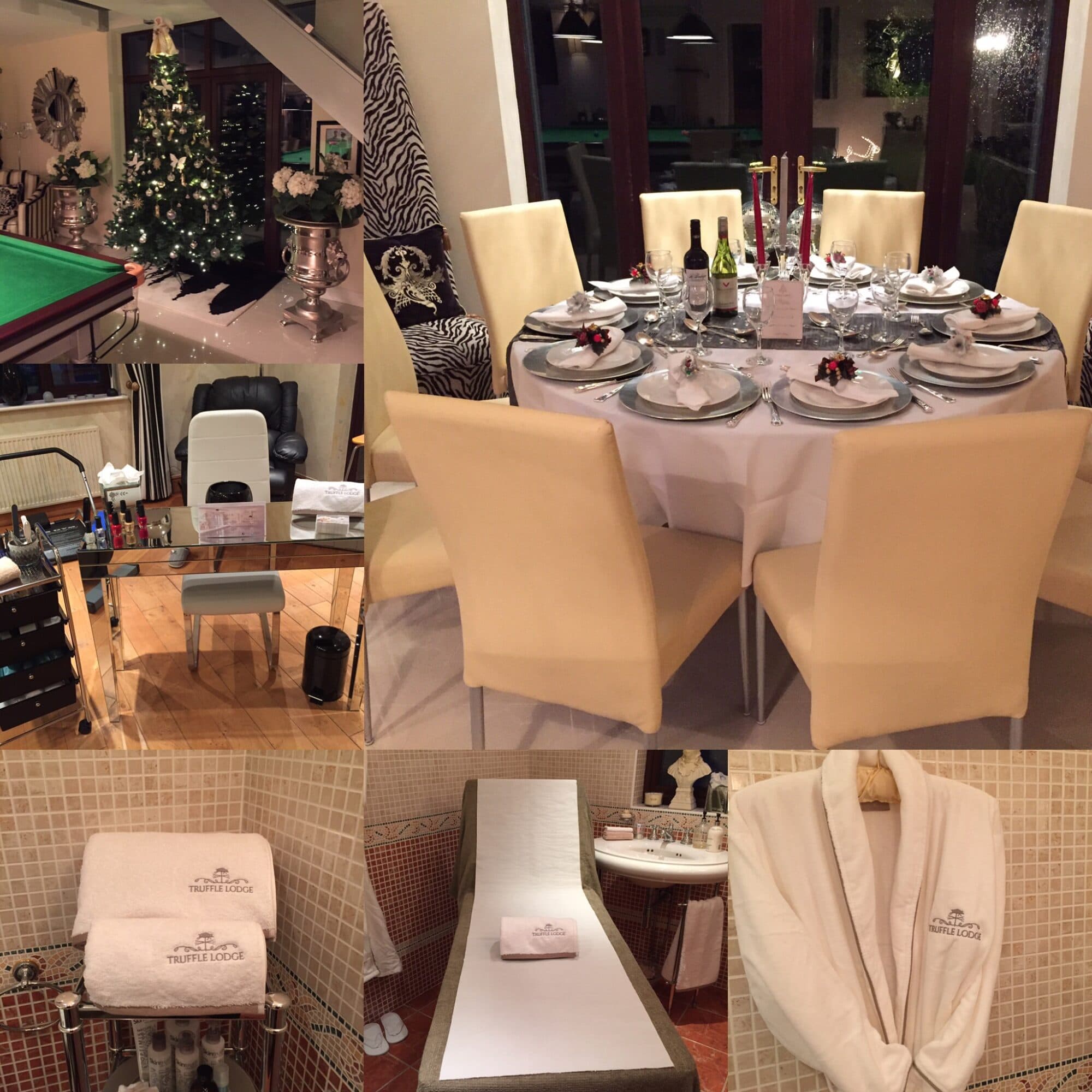 indoor- swimming pool at Truffle Lodge|Truffle Lodge back garden and conservatory||||||||