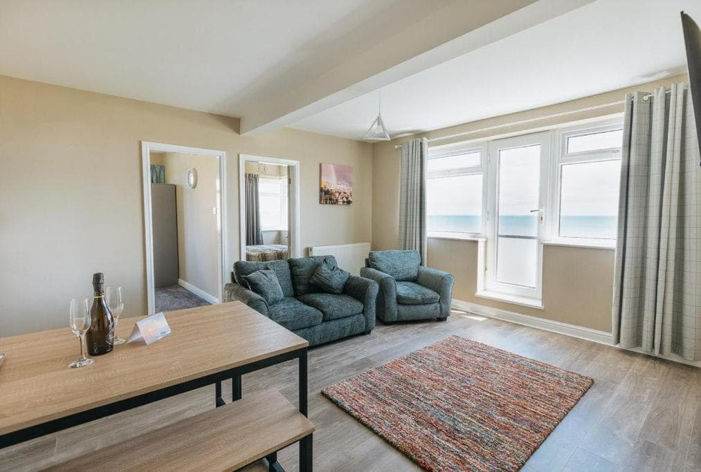 SEA VIEW, Three bed beachfront balcony apartment, Bridlington, North Yorkshire Image 1