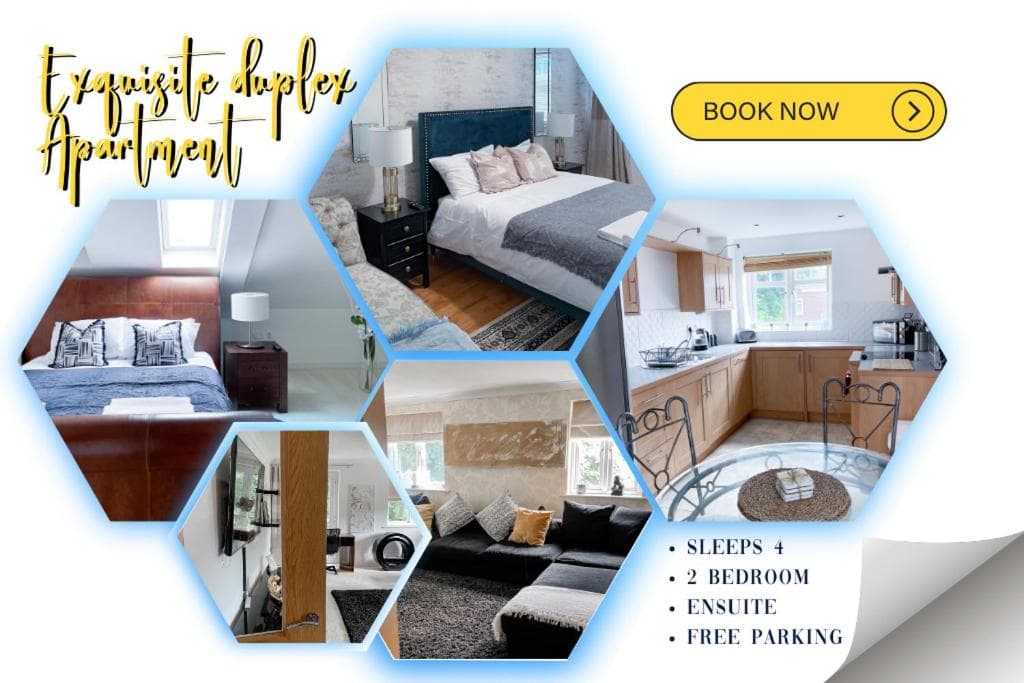 Accommodation at ➔ 2 Bed Duplex Exquisite Penthouse ✪ Sleeps 4 ✪ FREE Parking/WiFi in moortown