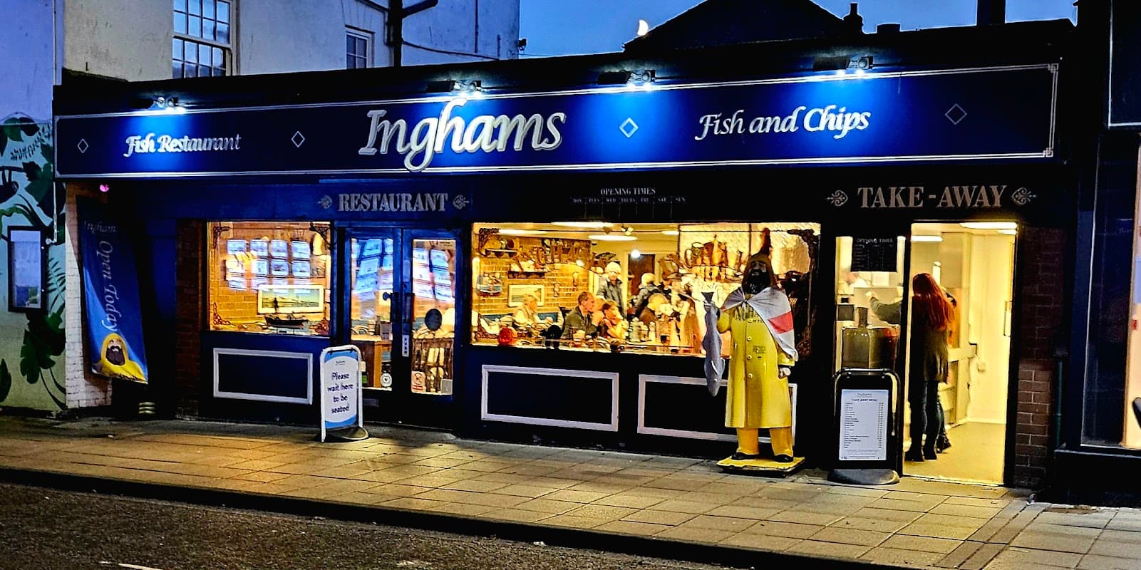 Dining at Inghams Fish Restaurant in filey