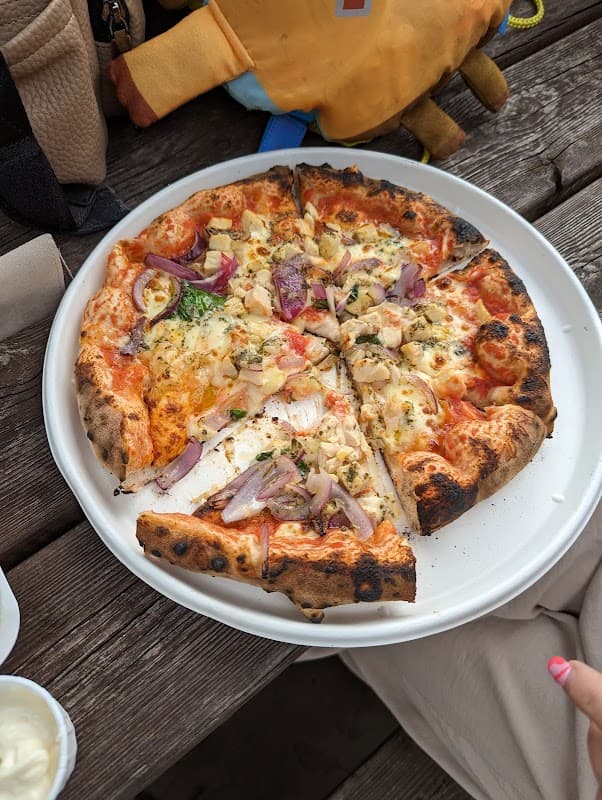 Dining at Dough Baby Pizza in saltaire