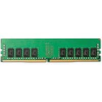 Green HP DDR4 288-pin DIMM ECC memory module with black chips and gold connectors.