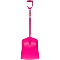 Pink Red Gorilla plastic shovel with a wide, flat blade and a D-shaped handle.