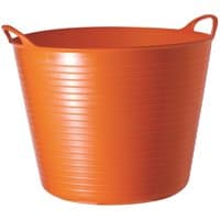 Orange Red Gorilla Tub Medium with ribbed texture and two sturdy handles.
