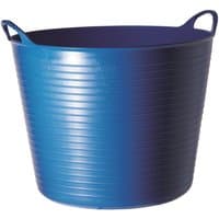 Small blue flexible tub with ribbed sides and two handles by Red Gorilla.