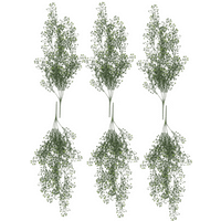 Pack of 6 hanging artificial string pearl plants, 75cm, UV and fire resistant, with cascading green foliage.