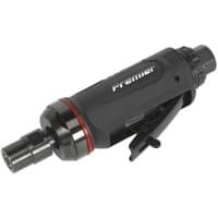 Black Sealey SA652 Super Duty Air Die Grinder with red accents and side trigger switch