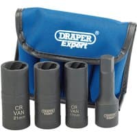 Draper 4 Piece 1/2" Drive Wheel Nut Impact Socket Set - image 4