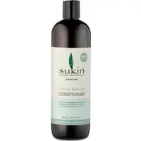 Sukin Natural Balance Conditioner 1L bottle, dark brown with green leaf logo and light green label.