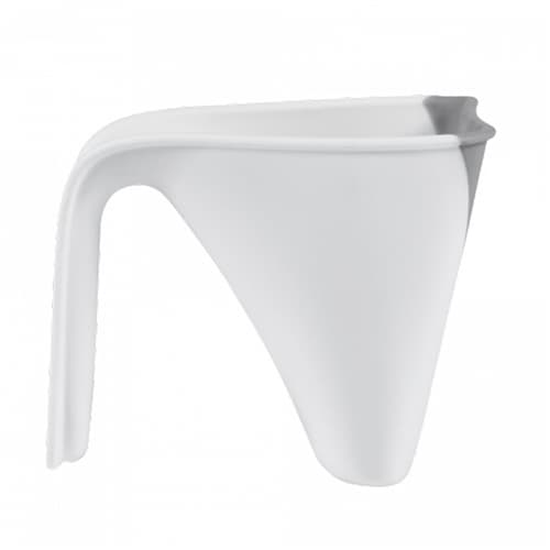 Shnuggle Washy Bath Jug in white, featuring a sleek, modern design with a curved handle and a wide spout for easy pouring, made from durable, lightweight plastic.